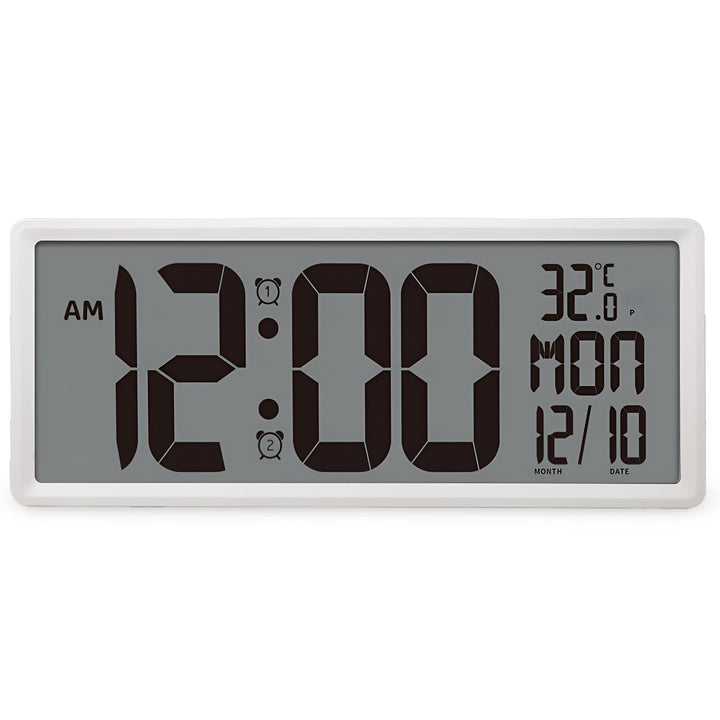 Checkmate Auni Jumbo LCD Calendar Temp Wall Desk Clock 36cm VGW-9553 1