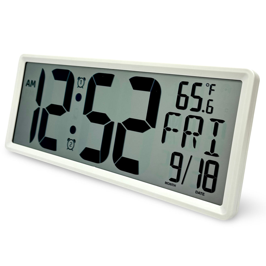 Checkmate Auni Jumbo LCD Calendar Temp Wall Desk Clock 36cm VGW-9553 3