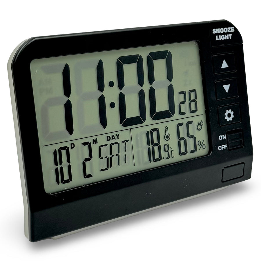 Checkmate Charlie Multifunction LCD Alarm Clock Black 17cm VGW-767BK 1