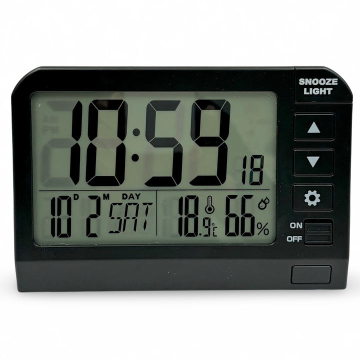 Checkmate Charlie Multifunction LCD Alarm Clock Black 17cm VGW-767BK 3