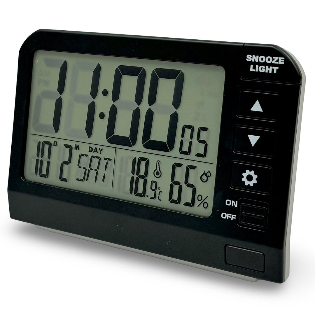 Checkmate Charlie Multifunction LCD Alarm Clock Black 17cm VGW-767BK 4