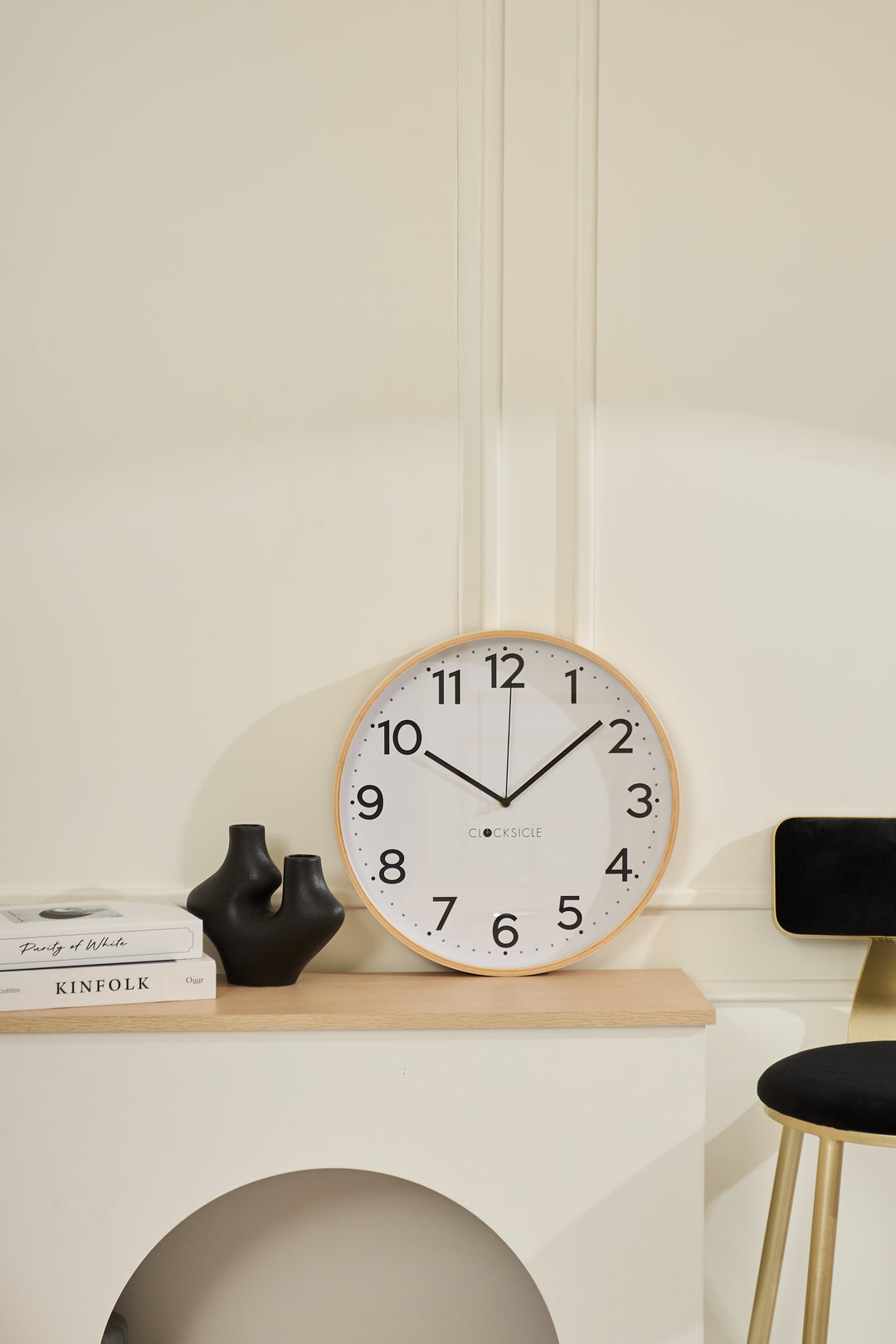 Clocksicle Silent Wood Wall Clock Black 40cm CC-40-BLCK 4