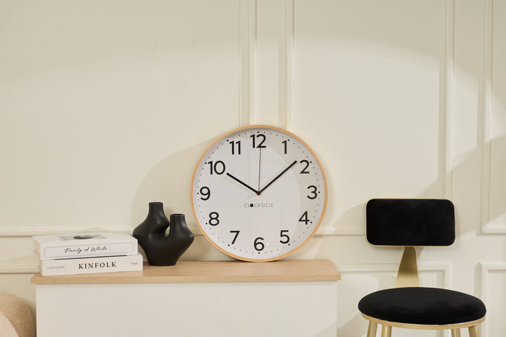 Clocksicle Silent Wood Wall Clock Black 40cm CC-40-BLCK 5