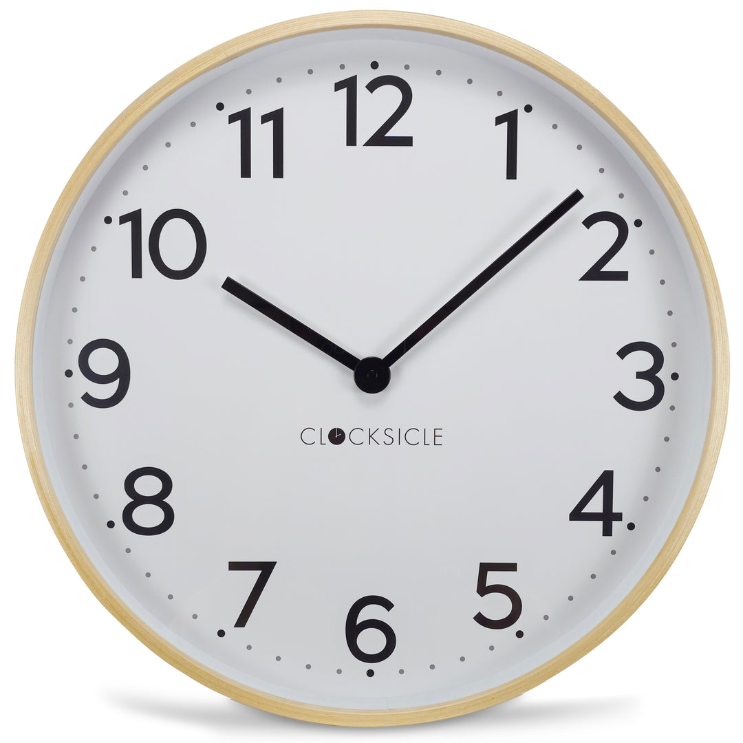 Clocksicle Silent Wood Wall Clock Black 50cm CC-50-BLCK 1