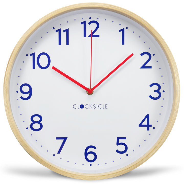 Clocksicle Silent Wood Wall Clock Navy 31cm CC-30-NAVY 1