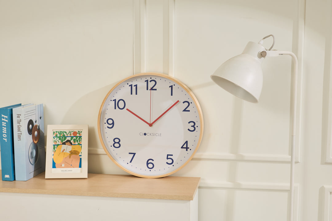 Clocksicle Silent Wood Wall Clock Navy 40cm CC-40-NAVY 6