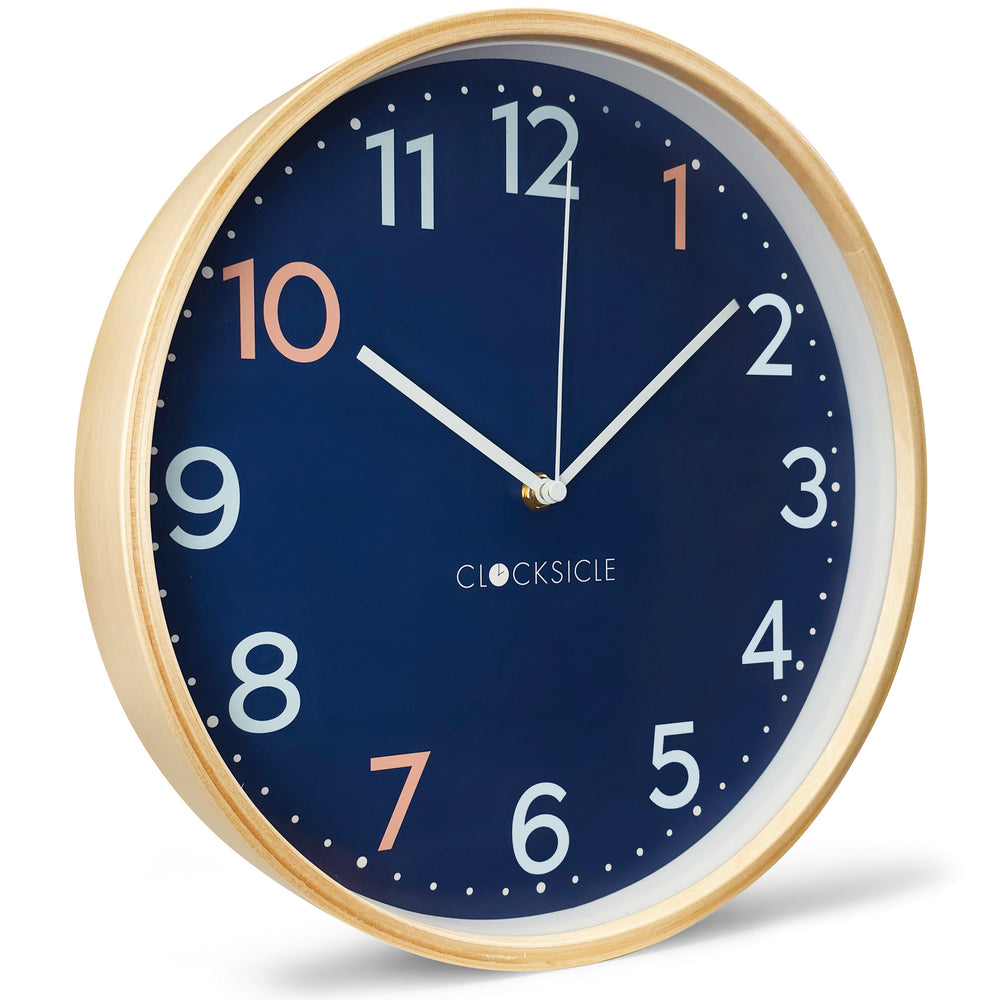 Clocksicle Silent Wood Wall Clock Sailor Blue 31cm CC-30-SAIL 2