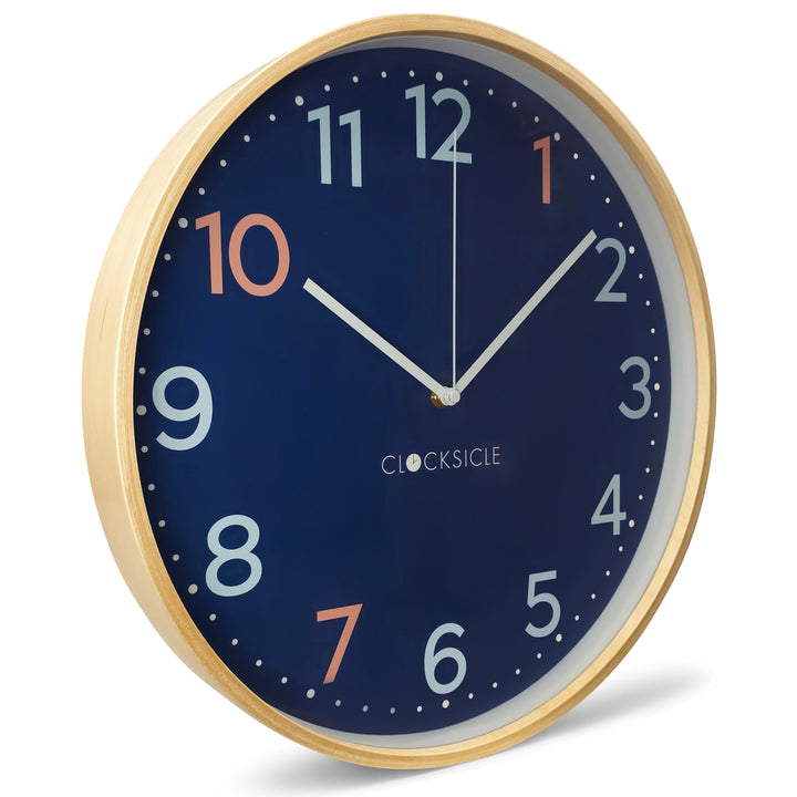 Clocksicle Silent Wood Wall Clock Sailor Blue 40cm CC-40-SAIL 2