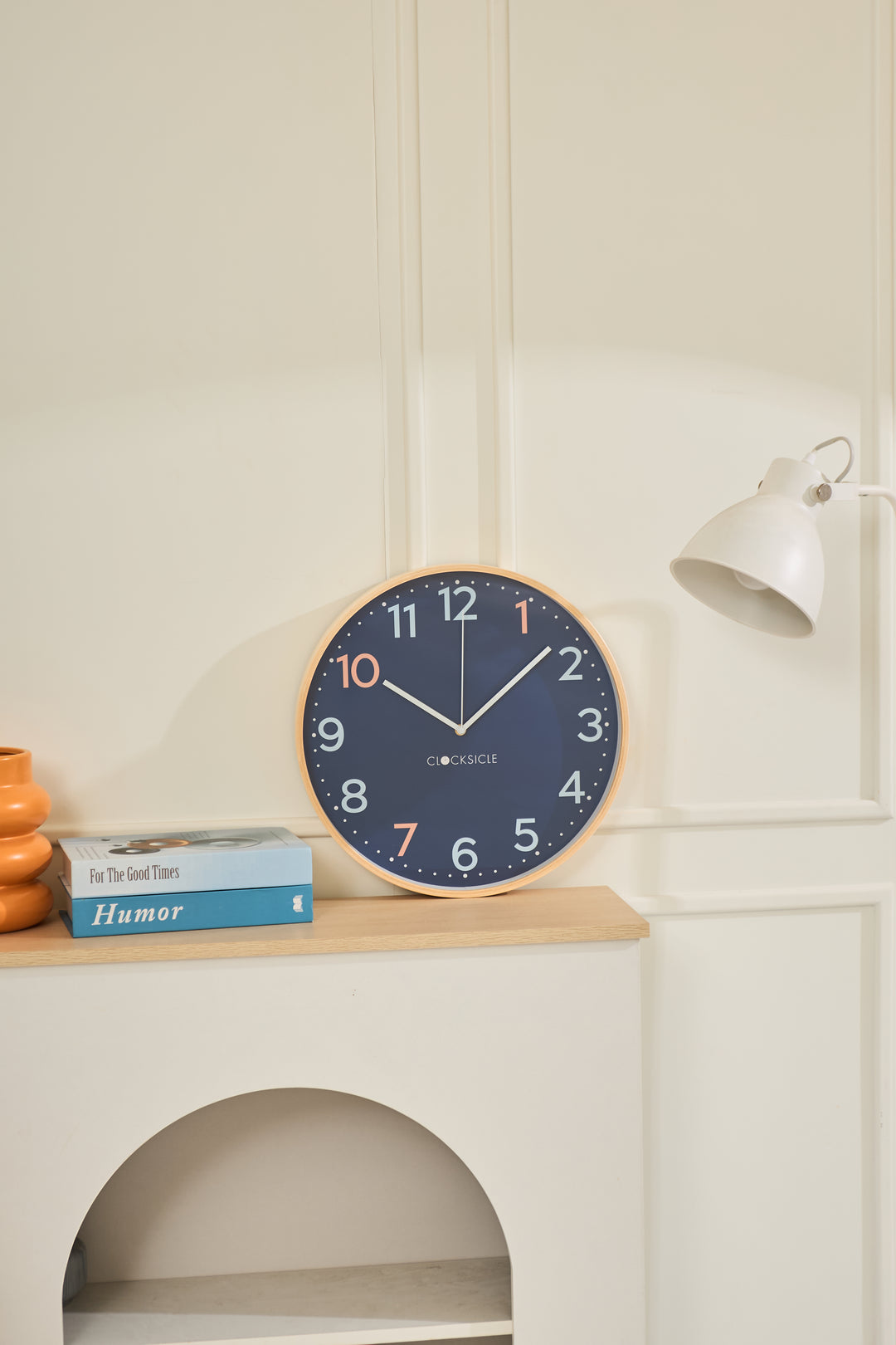 Clocksicle Silent Wood Wall Clock Sailor Blue 40cm CC-40-SAIL 4