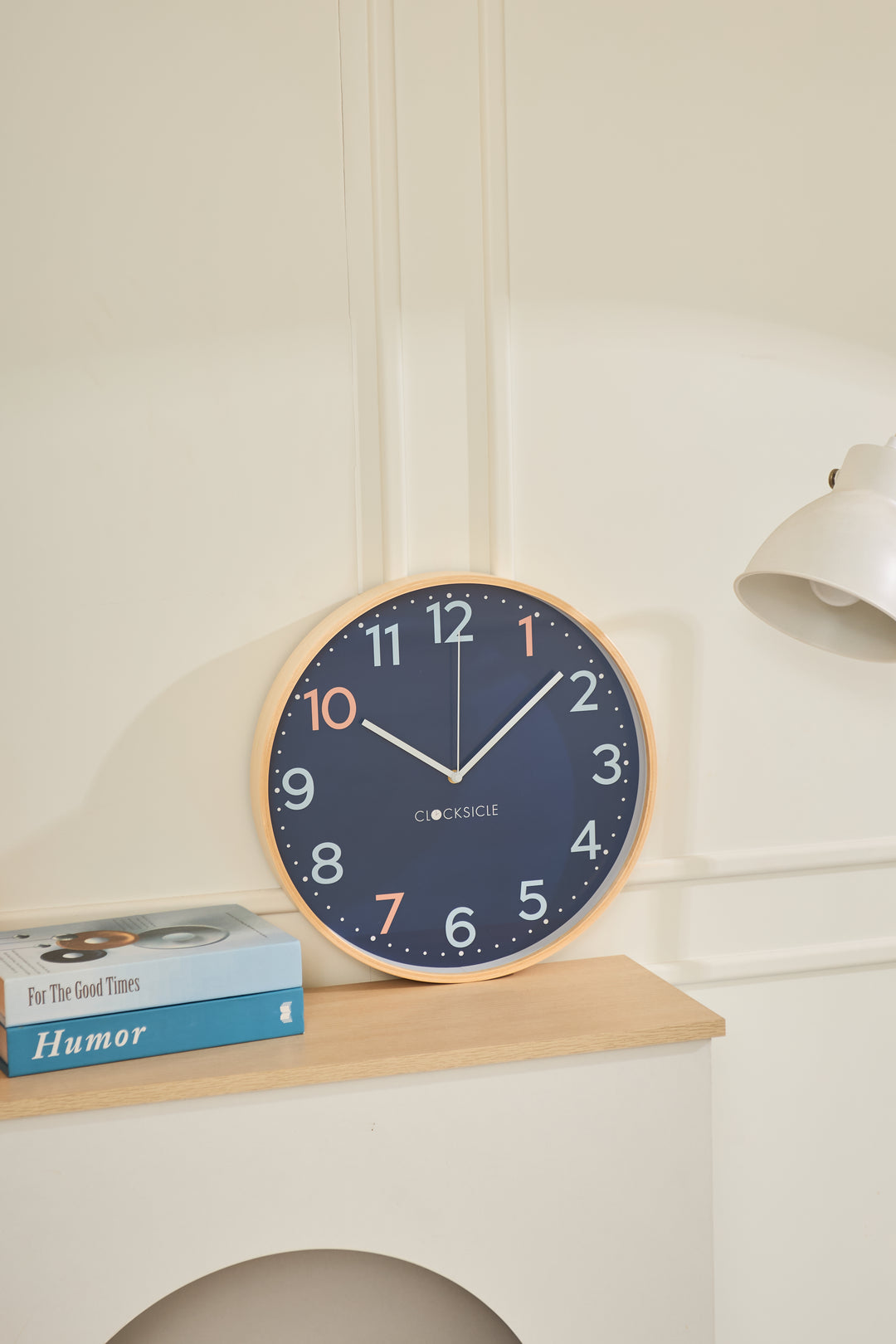 Clocksicle Silent Wood Wall Clock Sailor Blue 40cm CC-40-SAIL 5