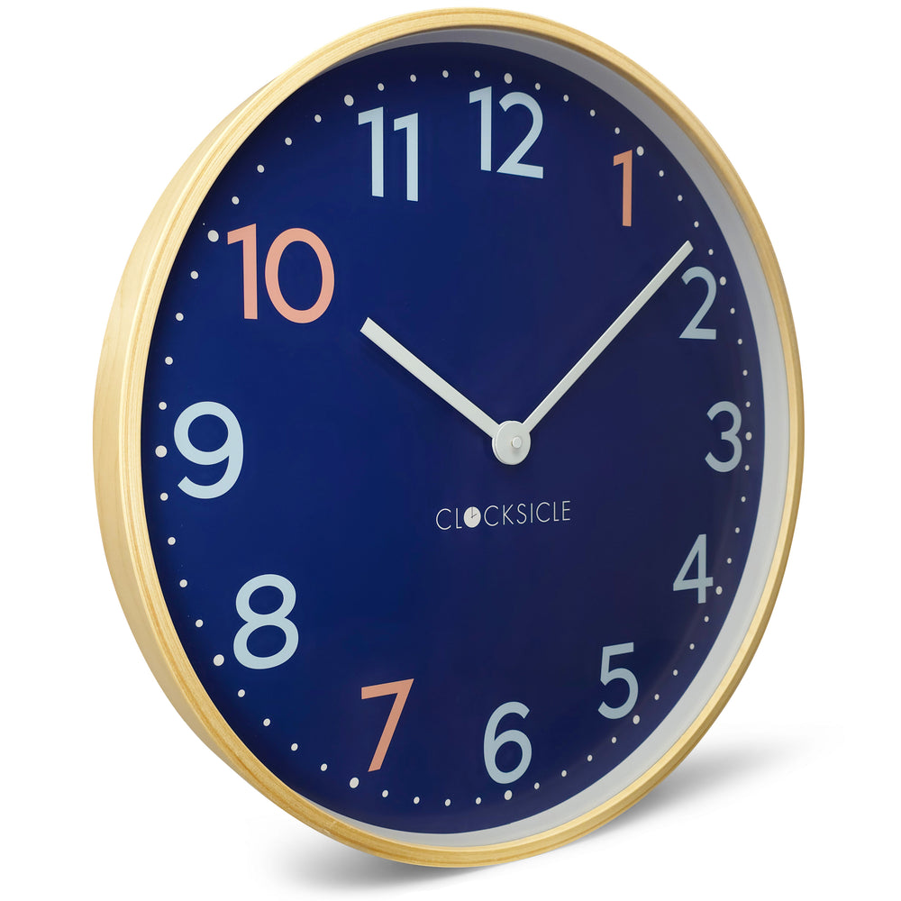 Clocksicle Silent Wood Wall Clock Sailor Blue 50cm CC-50-SAIL 2