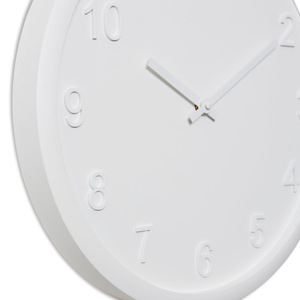 Elme Living Lenox Wooden Wall Clock White 40cm WL.154.WH 2