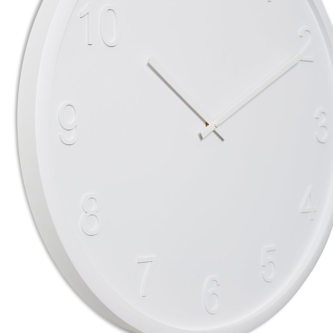 Elme Living Lenox Wooden Wall Clock White 60cm WL.155.WH 2