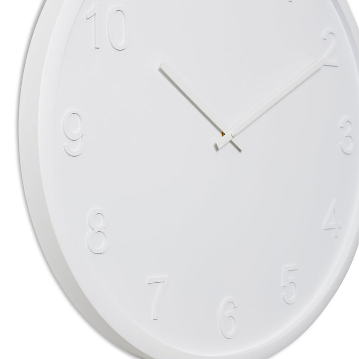 Elme Living Lenox Wooden Wall Clock White 60cm WL.155.WH 2