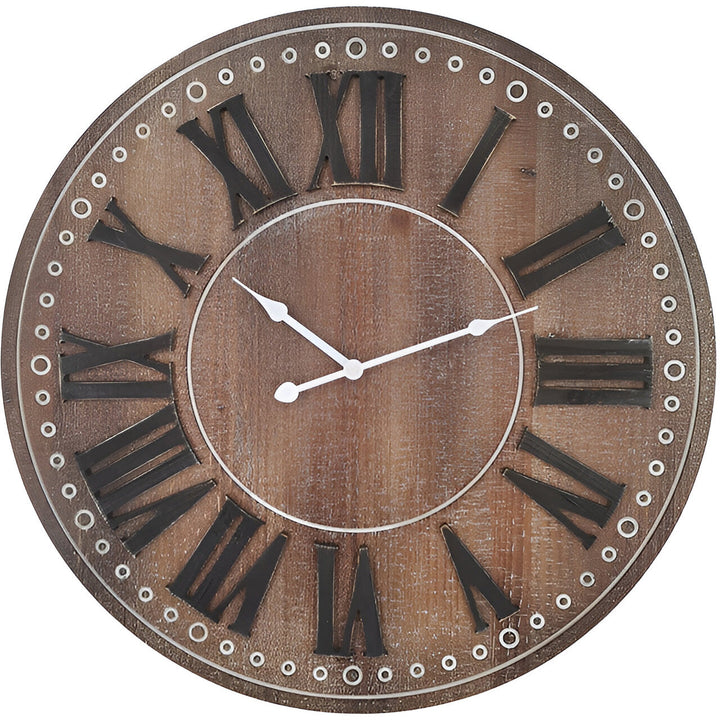 High ST. Alden Rustic Roman Numeral Wall Clock 60cm 56021CLK 1