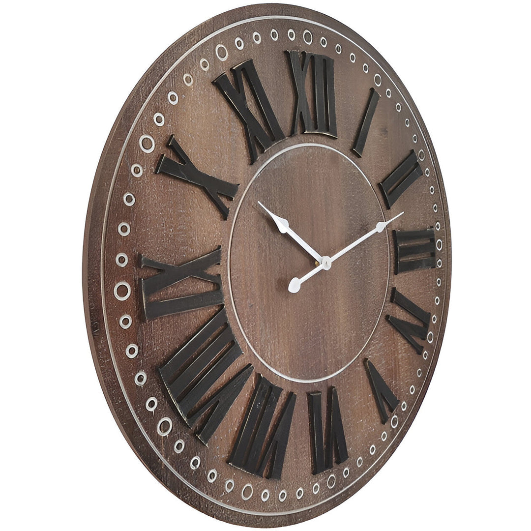 High ST. Alden Rustic Roman Numeral Wall Clock 60cm 56021CLK 2