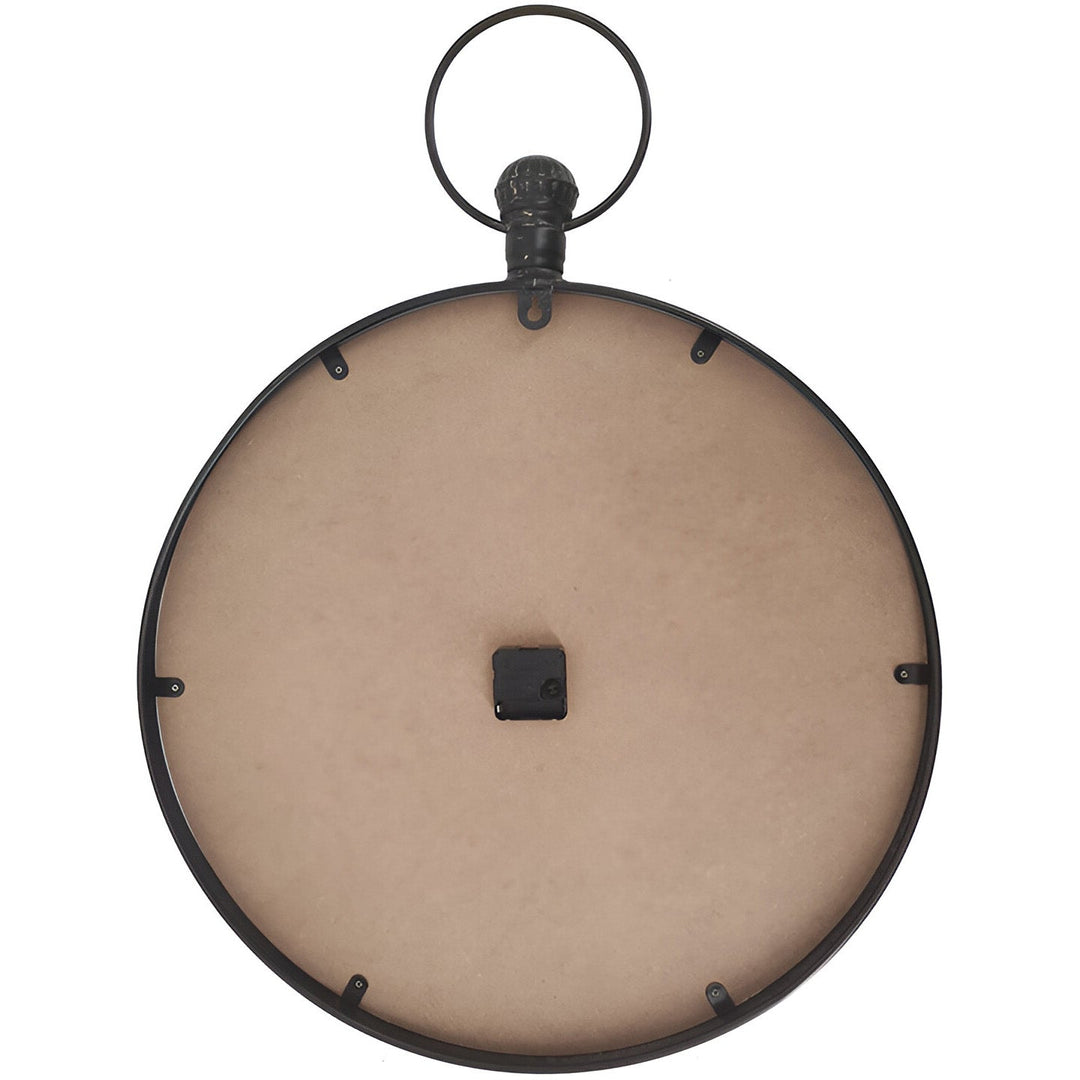High ST. Distressed Brasserie Black FOB Watch Wall Clock 81cm 56022CLK 4