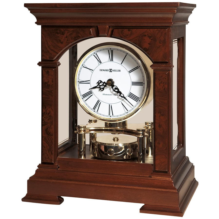Howard Miller Statesboro Rotating Pendulum Chiming Mantel Clock 30cm 635167 1