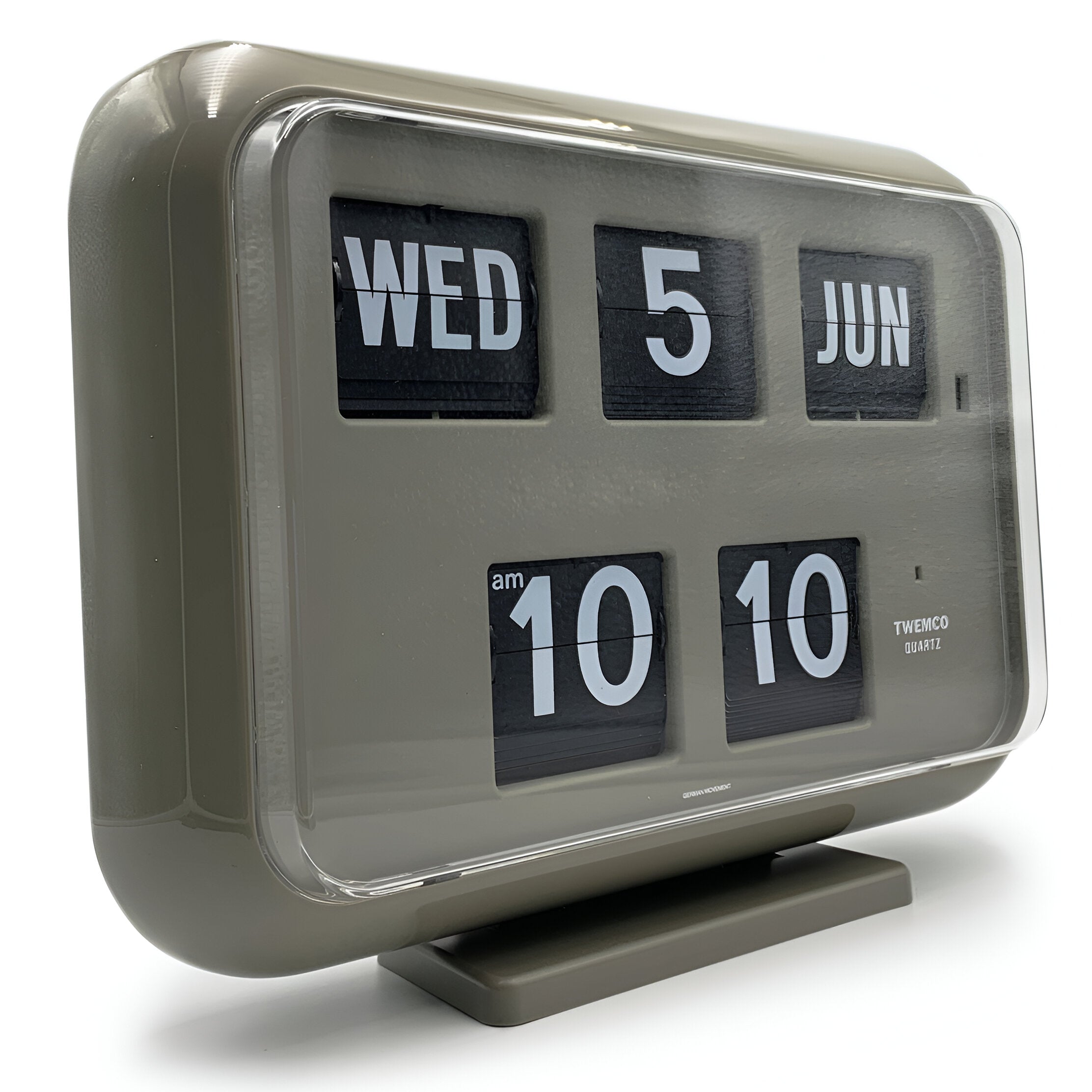 Jadco Mack Digital Flip Calendar Wall & Desk Clock Grey 12hr – Oh Clocks