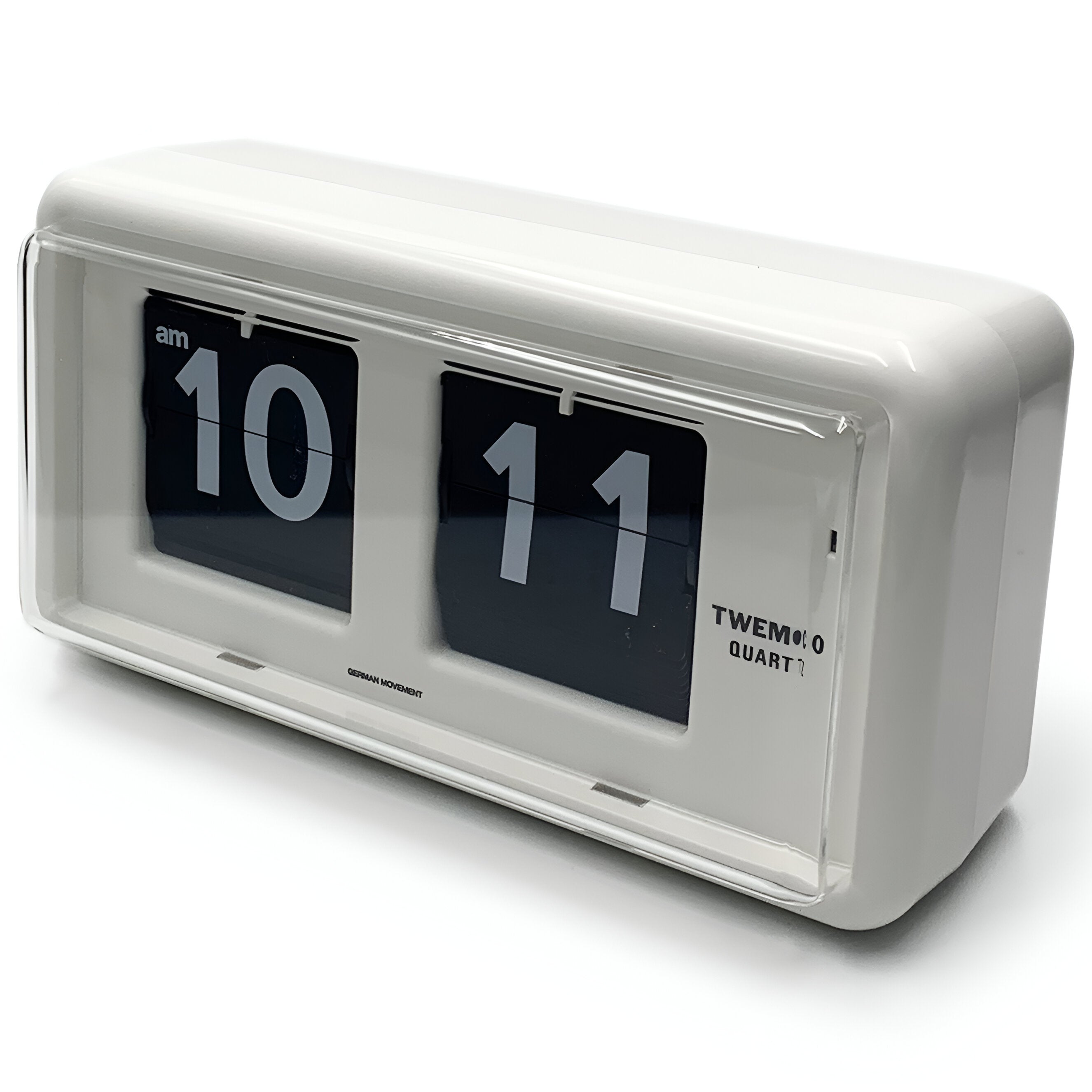 Jadco Wylie Compact Digital Flip Card Wall & Desk Clock White – Oh Clocks