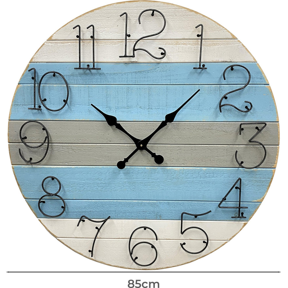 Koda Living Axbridge Weathered Wood Panels Holiday Shack Wall Clock 86cm KE5082 2