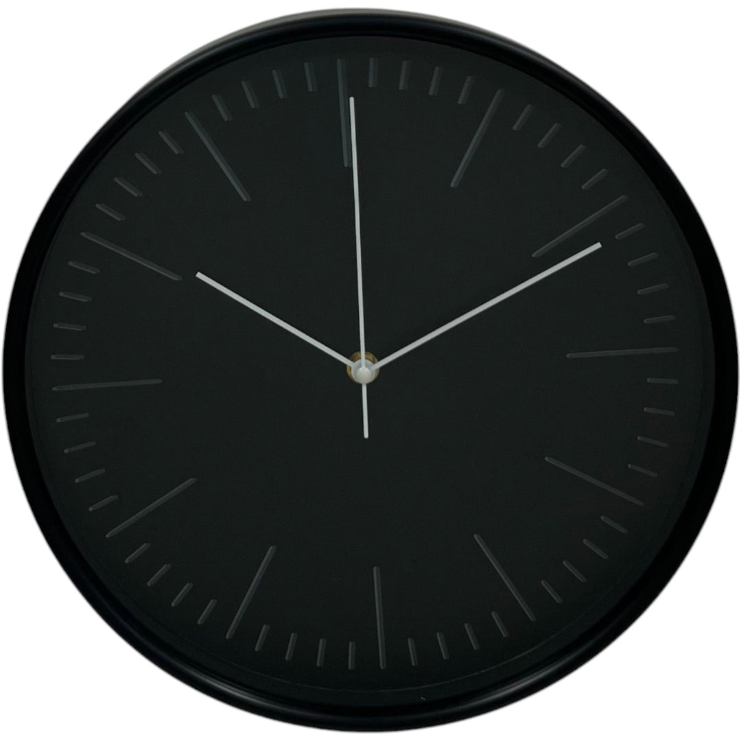 Koda Living Camborne Classic Index Markers Wall Clock Black 30cm KC5115 1