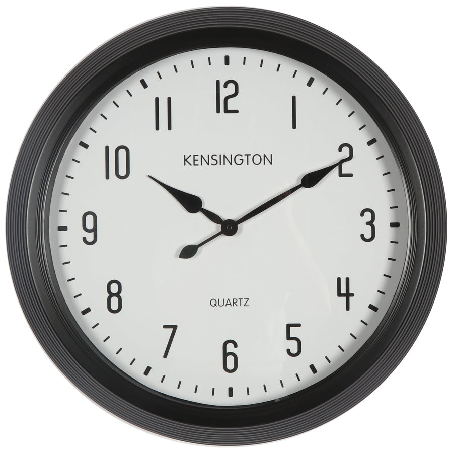 Koda Living Kensington Classic Black Metal Wall Clock 60cm KC5509 1