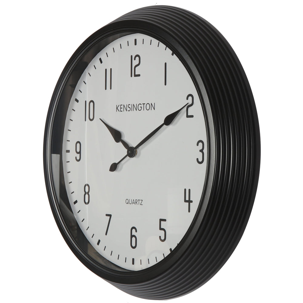 Koda Living Kensington Classic Black Metal Wall Clock 60cm KC5509 2