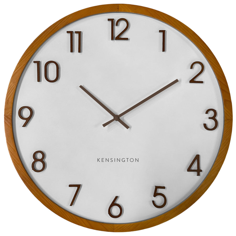 Koda Living Kensington Classic Wood Embossed Numbers Wall Clock 50cm KC5510 1