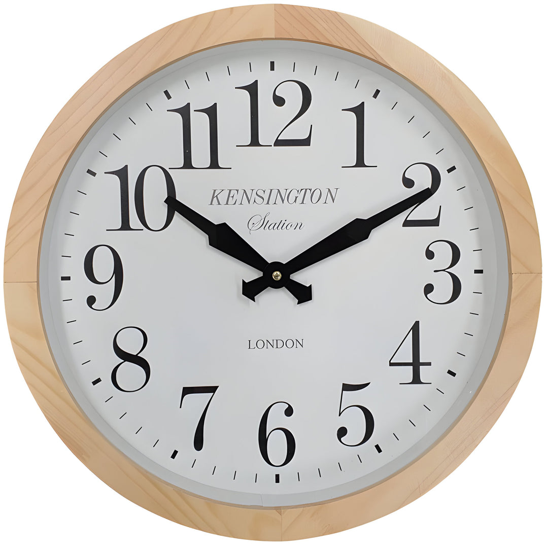 Koda Living Kensington Station Thick Wooden Rim Wall Clock 40cm KC5163 1