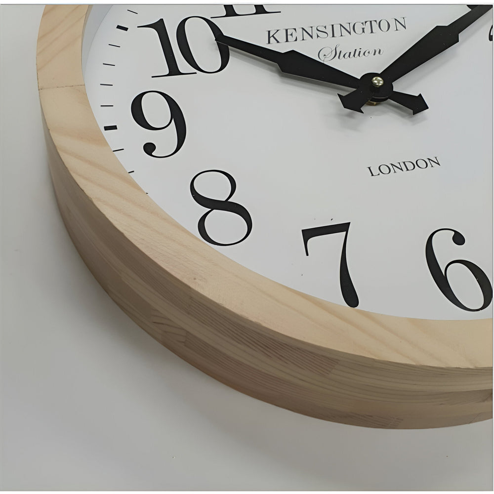 Koda Living Kensington Station Thick Wooden Rim Wall Clock 40cm KC5163 2