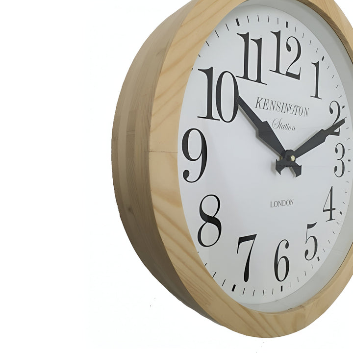 Koda Living Kensington Station Thick Wooden Rim Wall Clock 40cm KC5163 3