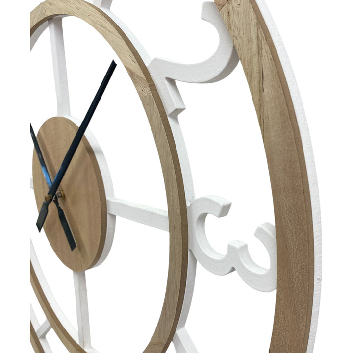 Koda Living Lumina Wooden Floating Numbers Wall Clock 60cm KC5226 2