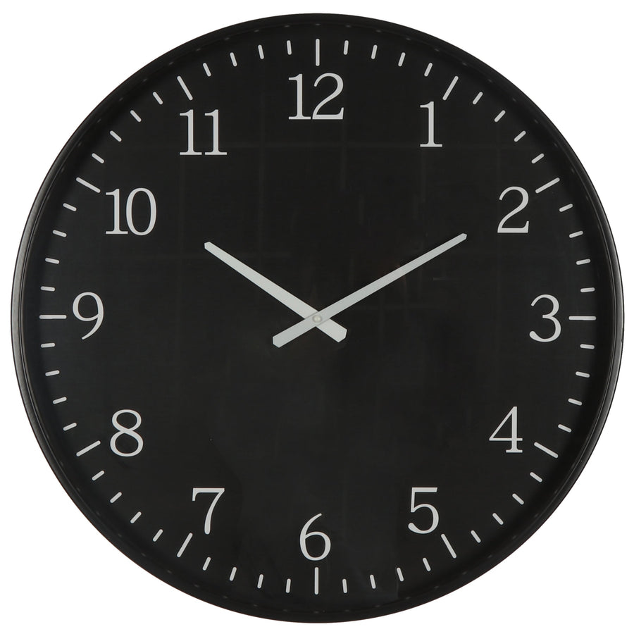 Koda Living Midnight Grace Black Metal Wall Clock 60cm KC5508 1