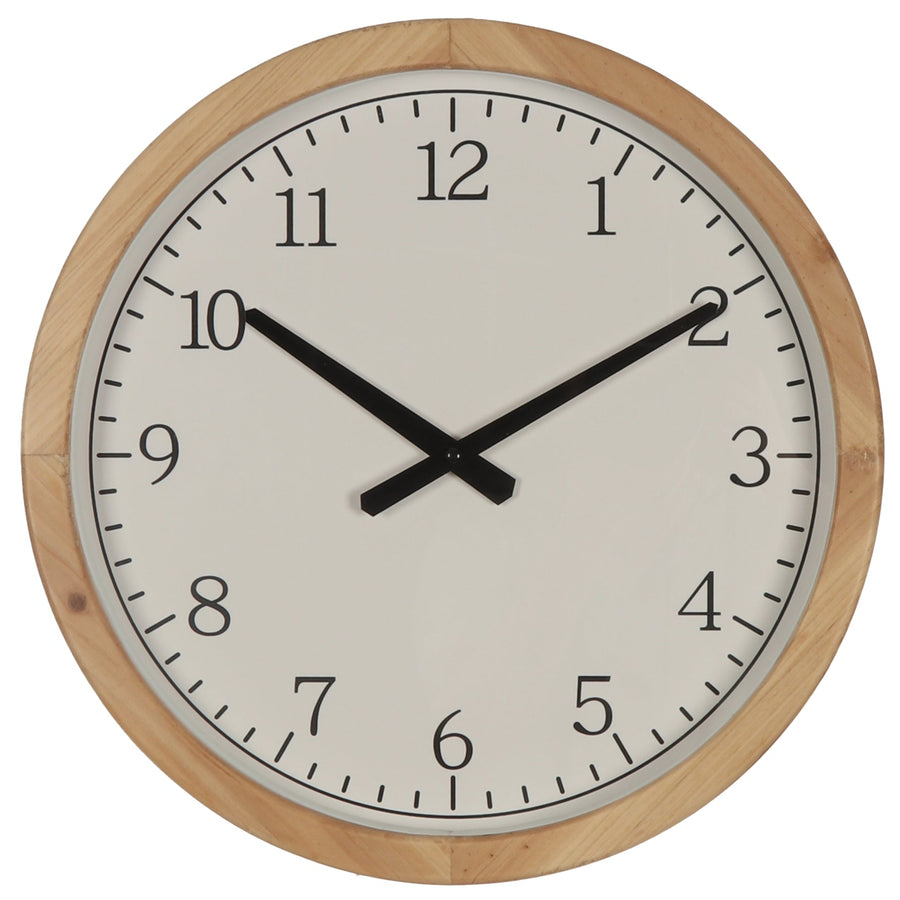 Koda Living Pine Dusk Classic Thick Natural Solid Wood Frame Wall Clock 40cm KC5501 1