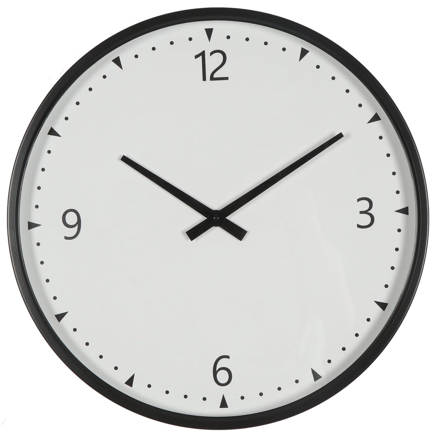 Koda Living Sleek Simplicity Black White Metal Wall Clock 50cm KC5503 1