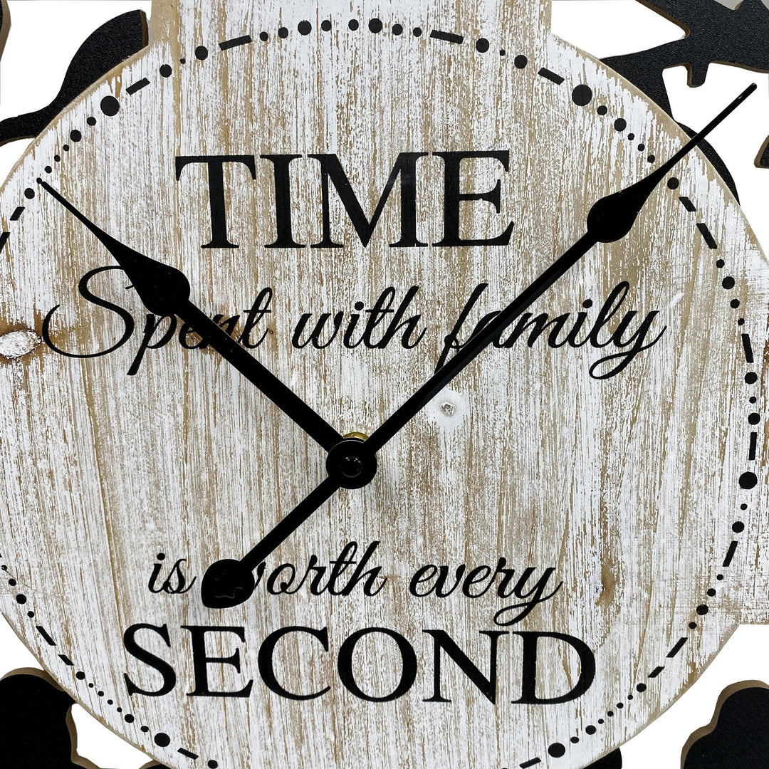 Koda Living Time With Family Wood Photo Frame Wall Clock 60cm KC5506 3