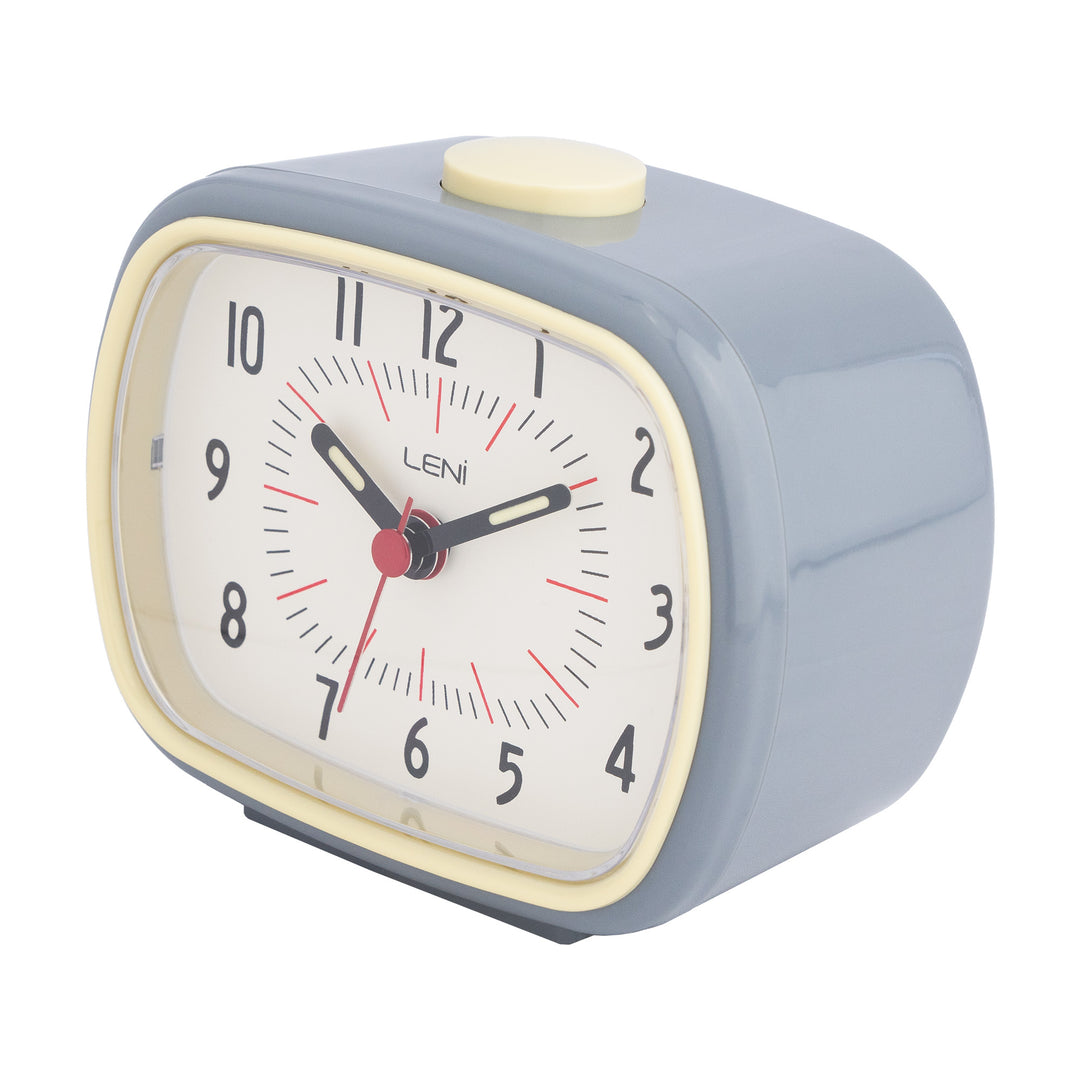 Leni Retro Alarm Clock Slate Grey 11cm 62020SGR 2