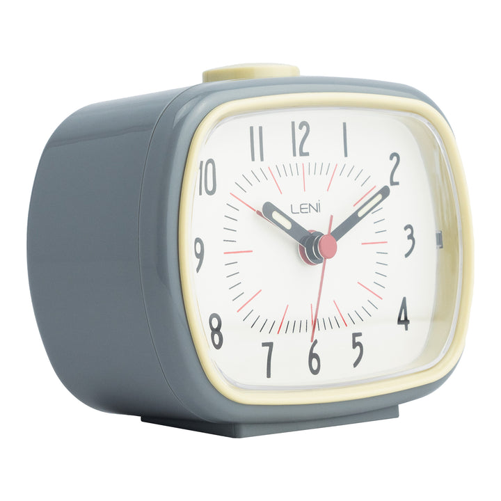 Leni Retro Alarm Clock Slate Grey 11cm 62020SGR 3