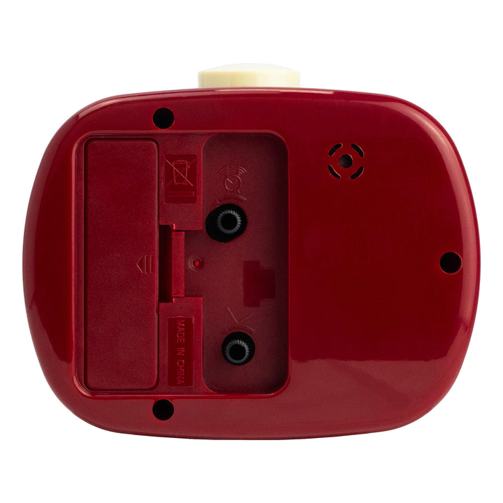 Leni Retro Square Alarm Clock Red 11cm 62020RED 4