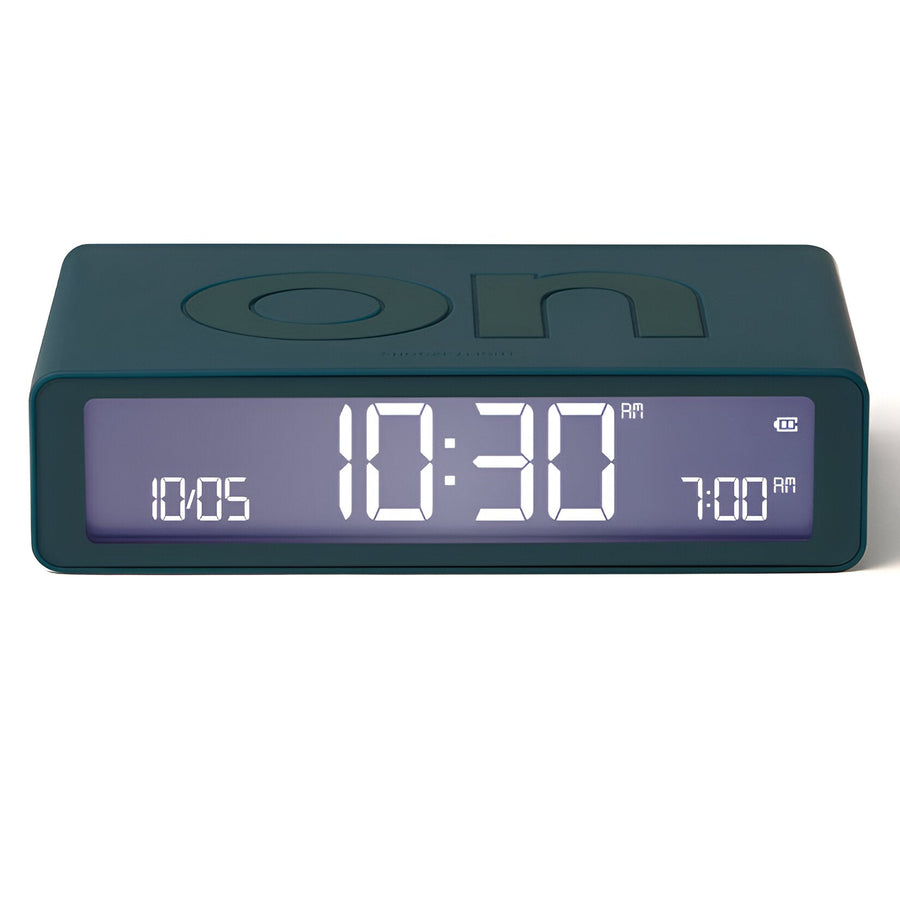 Lexon Flip Classic Reversible Alarm Clock Blue 10cm LD-LR157BF9 1