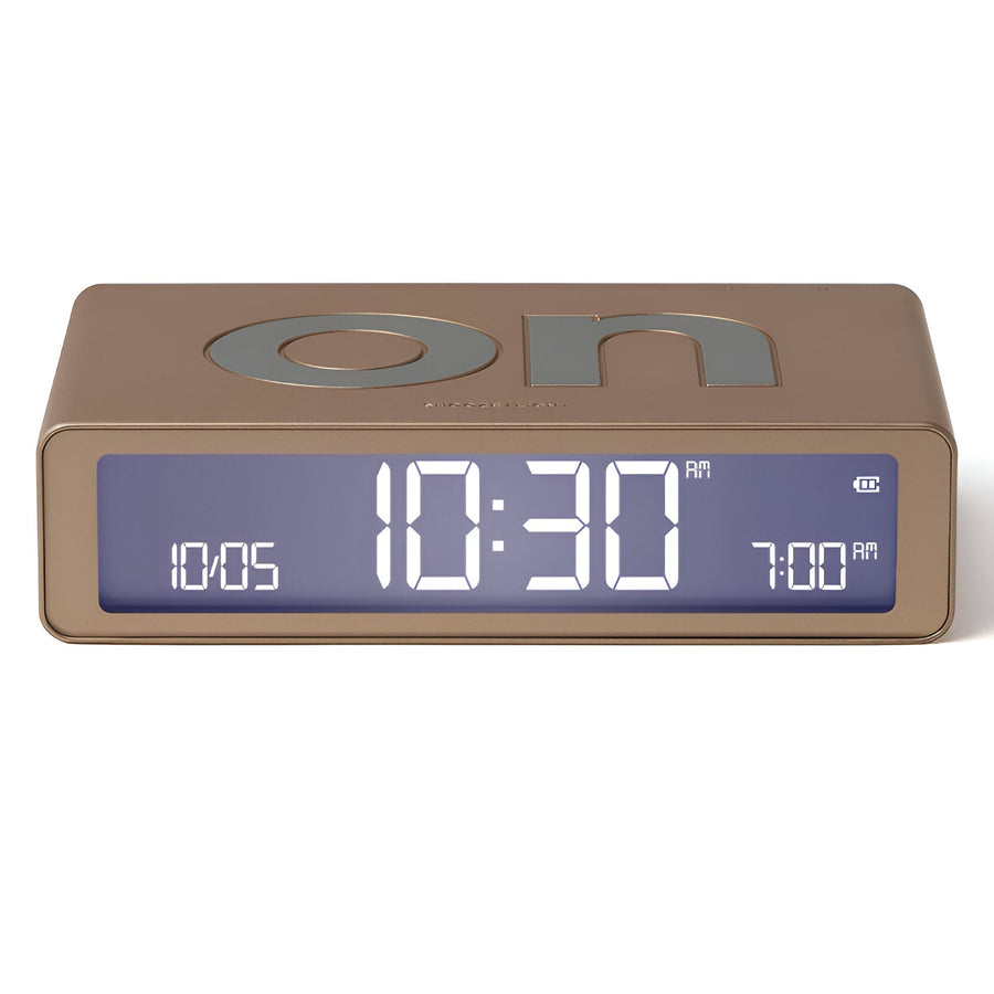 Lexon Flip Classic Reversible Alarm Clock Gold 10cm LD-LR157D1 1