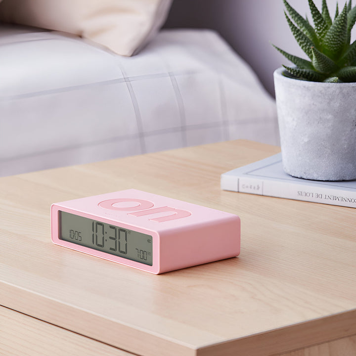 Lexon Flip Classic Reversible Alarm Clock Pink 10cm LD-LR157P4 5