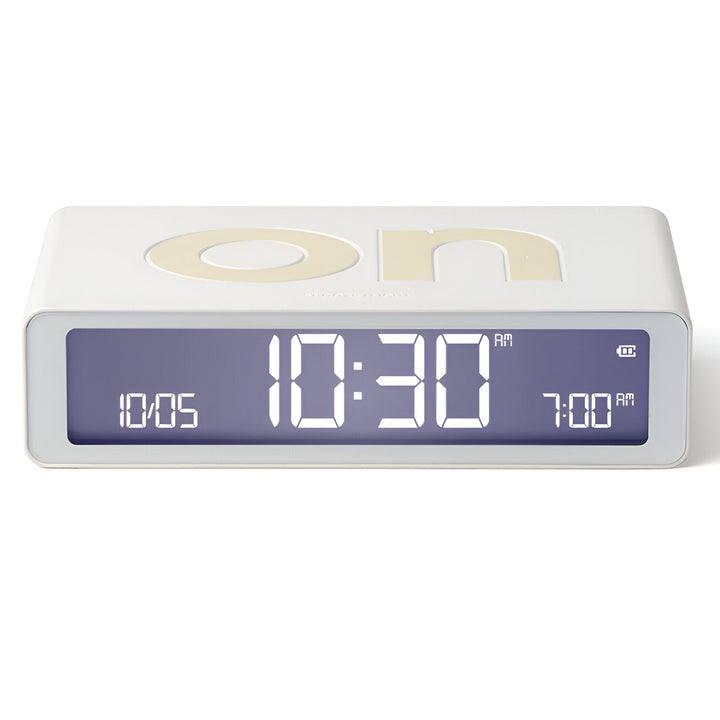 Lexon Flip Classic Reversible Alarm Clock White 10cm LD-LR157W9 1