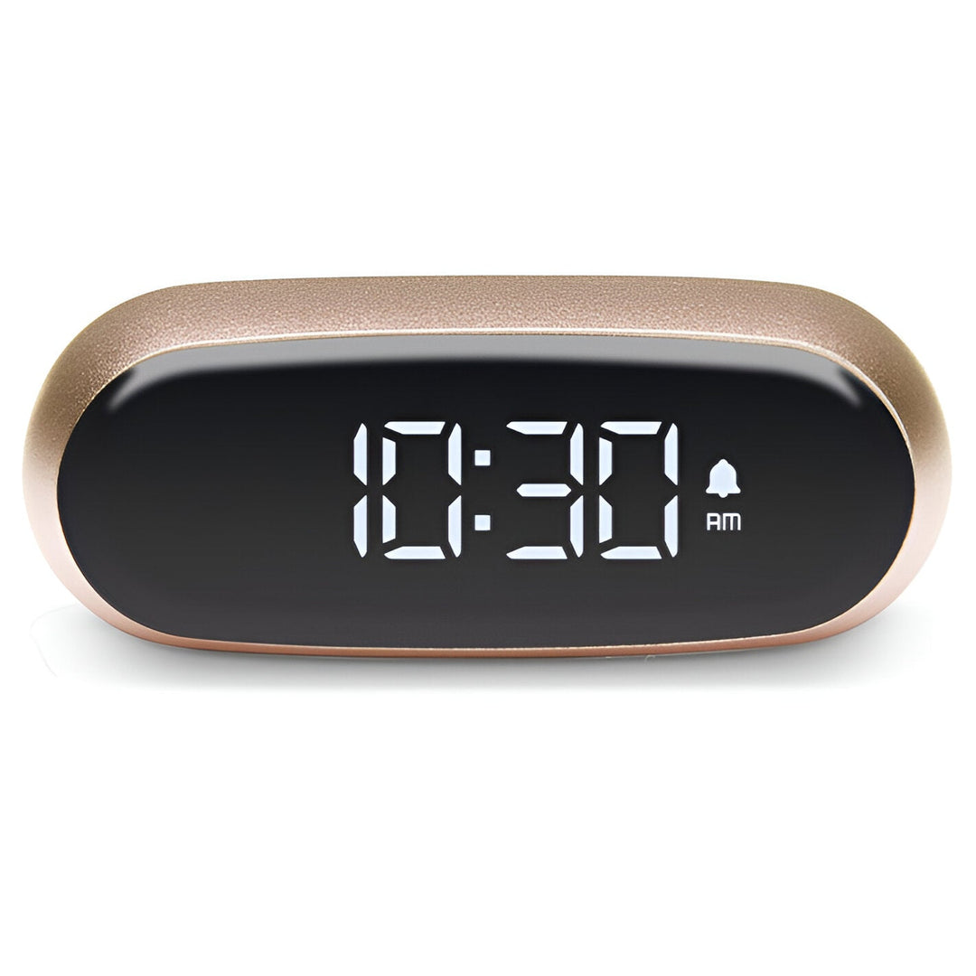 Lexon Minut Mini Travel Black LCD Alarm Clock Gold 6cm LD-LR154D 1