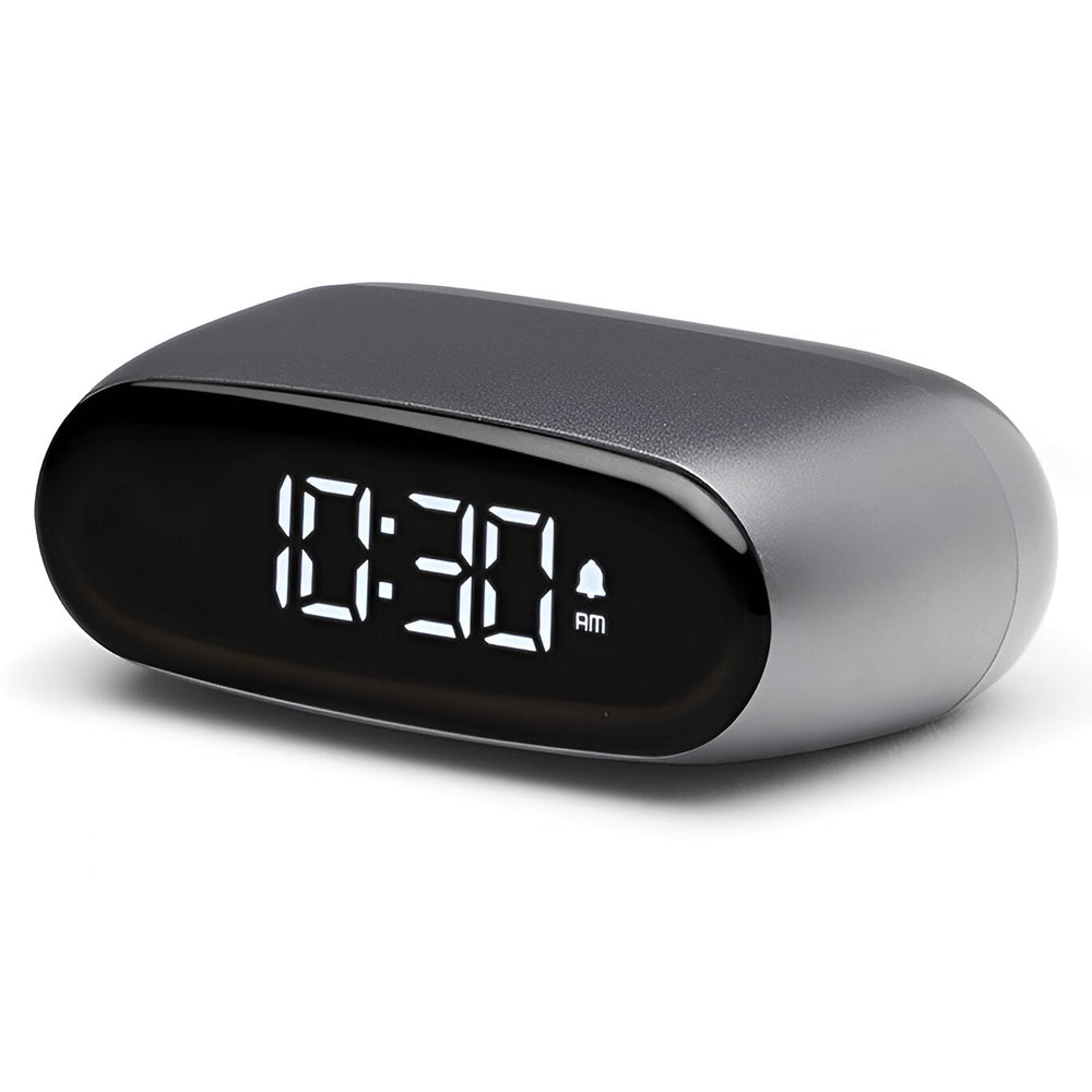 Lexon Minut Mini Travel Black LCD Alarm Clock Gunmetal 6cm LD-LR154X 2