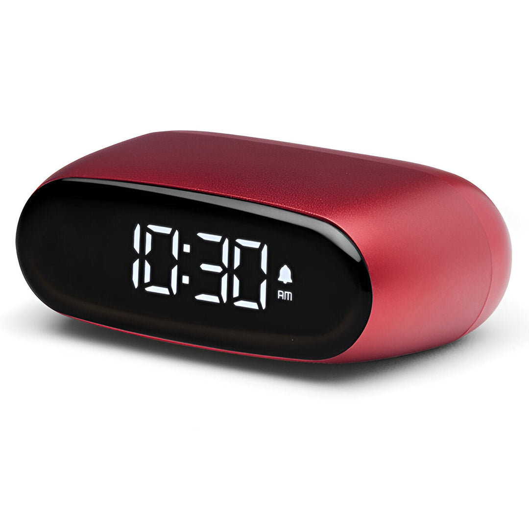 Lexon Minut Mini Travel Black LCD Alarm Clock Red 6cm LD-LR154DR 2