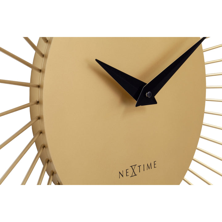 NeXtime Vasco Round Radiating Metal Spokes Wall Clock Gold 80cm 573536GO 5