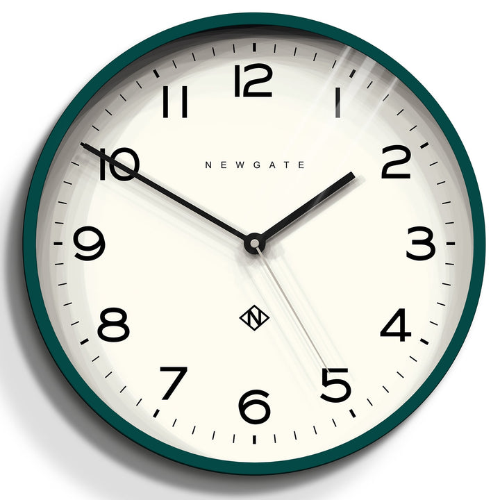 Newgate Number Three Echo Wall Clock Silicone Eden Green 37cm NGNUMTHR129EDG 1