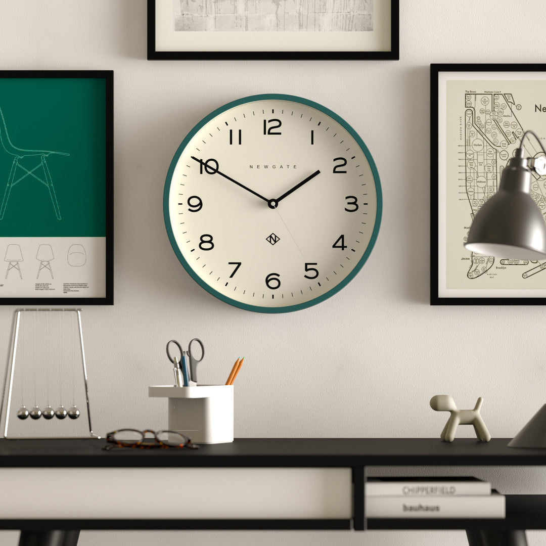 Newgate Number Three Echo Wall Clock Silicone Eden Green 37cm NGNUMTHR129EDG 3